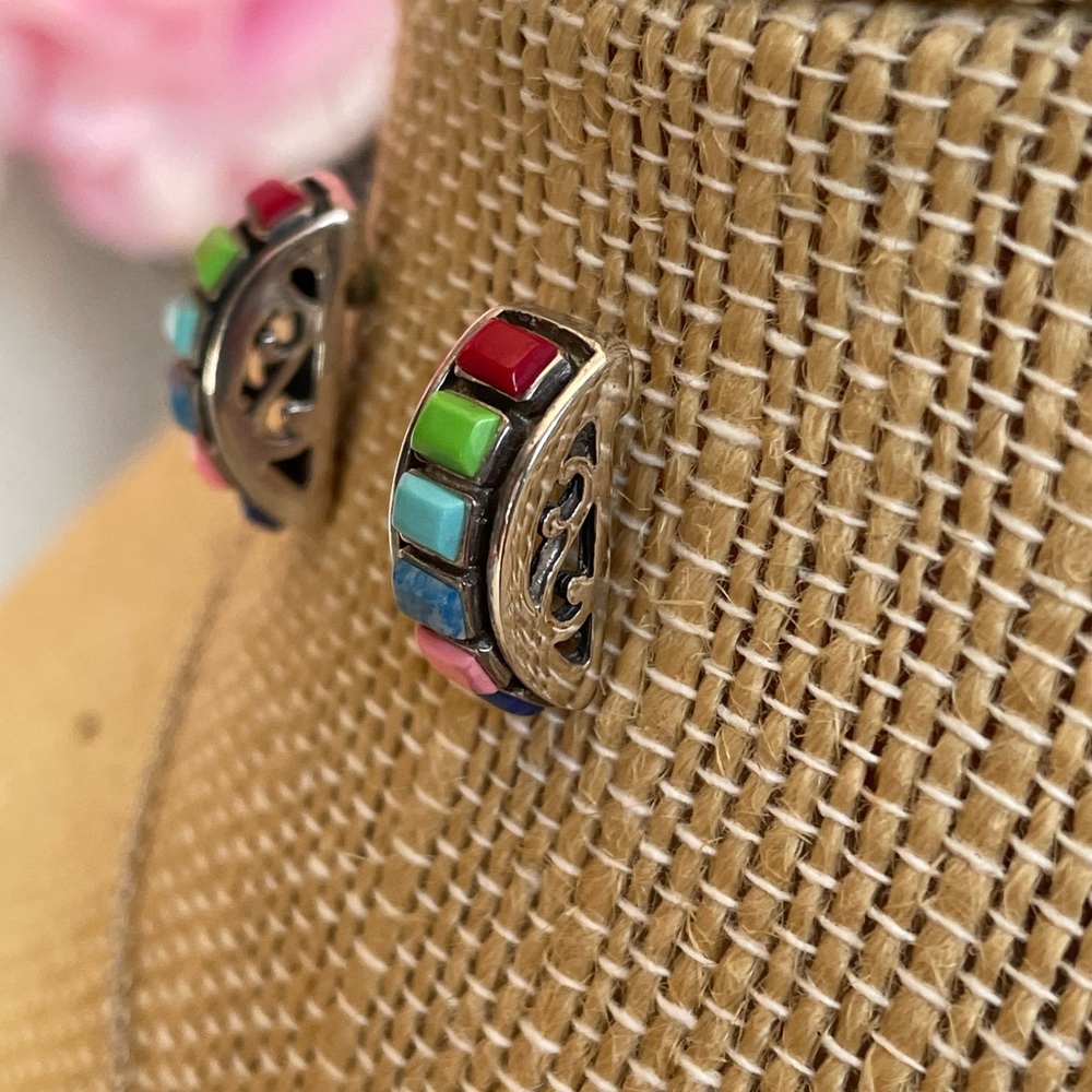 Silver 925 Multicolor Stone Set - image 4